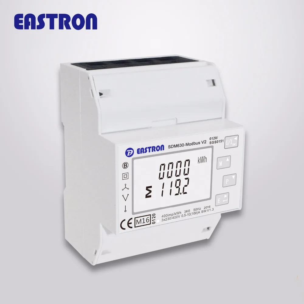 SDM630-Modbus V2 Three Phase Modbus Energy Meter, Bi-directional, RS485 RTU, MID Approved