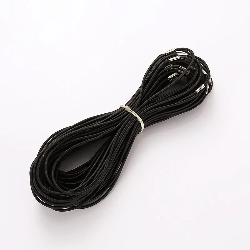 
1mm, 2mm, 2.5mm, 3mm, 4mm, 5mm black elastic rope with metal barbs 