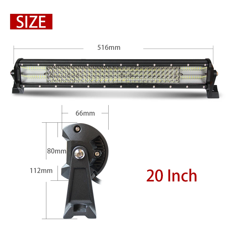 12D Reflector 50000Lumens 780w 20 Inch Led Driving Light IP68 4 Row Led Light Bar Truck For Cars