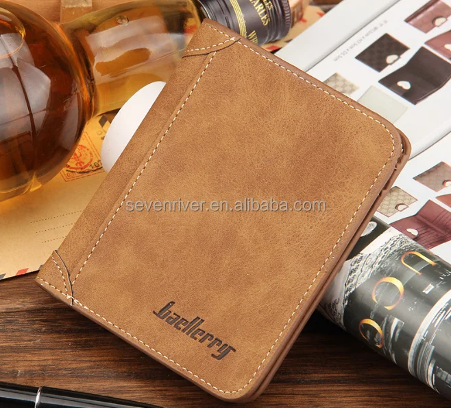 Wholesale Cheap Multipurpose Vintage PU Leather Wallet Men
