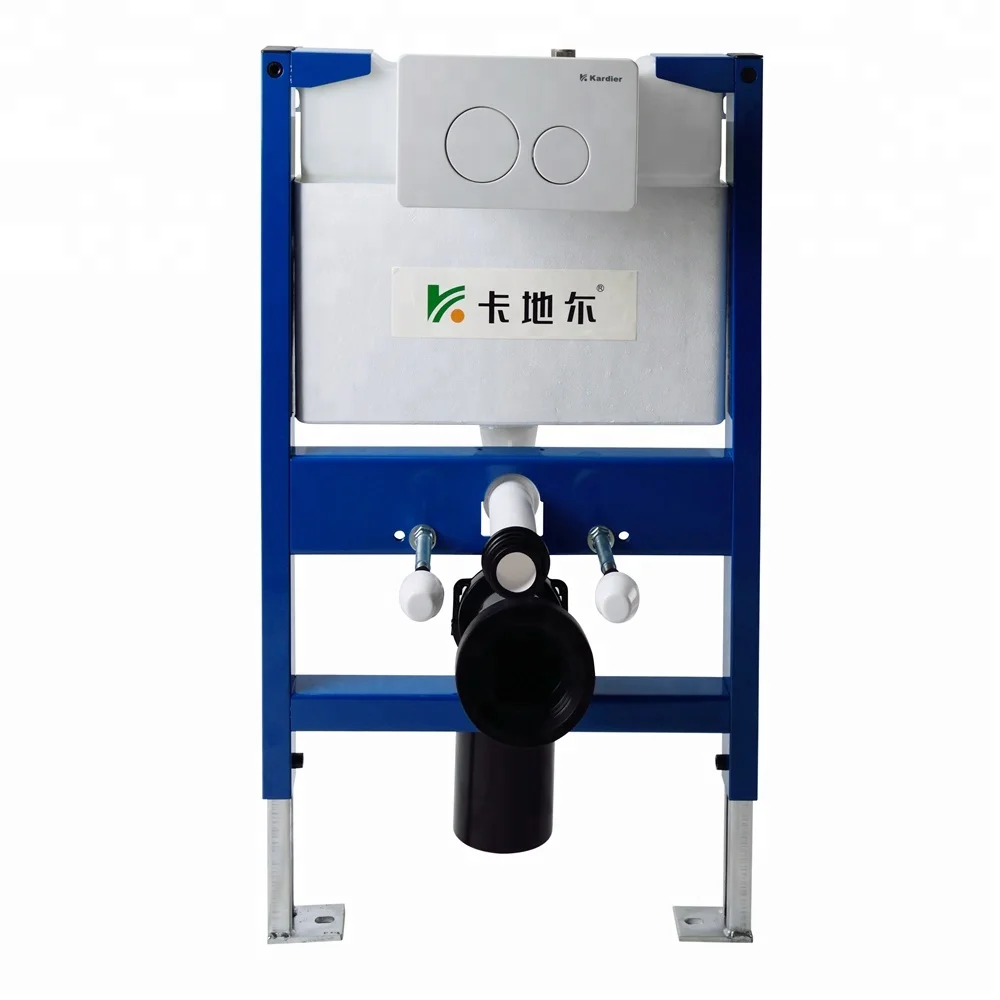 lower height front button toilet pan concealed cistern tank unit for wall mounted toilet pan