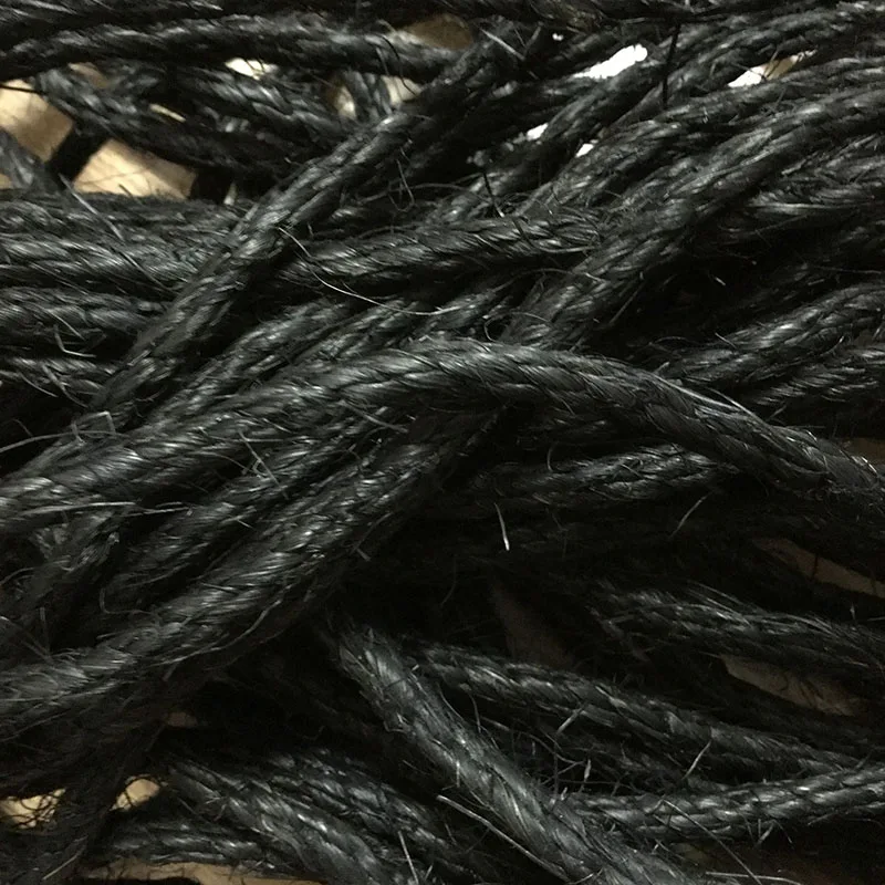 black color sisal rope for the packing rope and cat tree