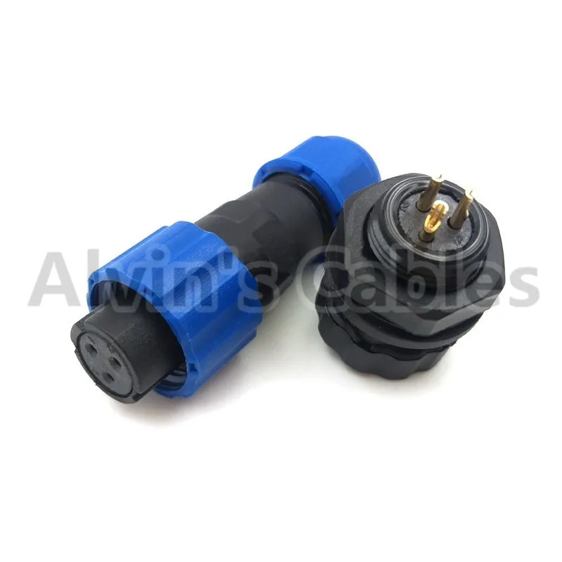 
SD13 waterproof 1 2 3 4 5 6 7 pin plug female Wire Power LED connector 