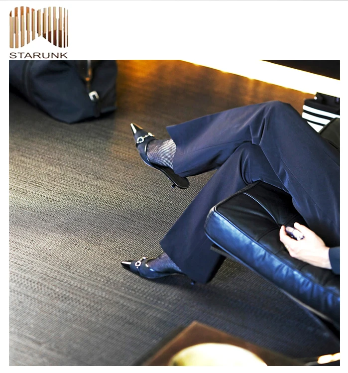 Durable Boat Pvc Sponge Woven Vinyl Flooring For Restaurant