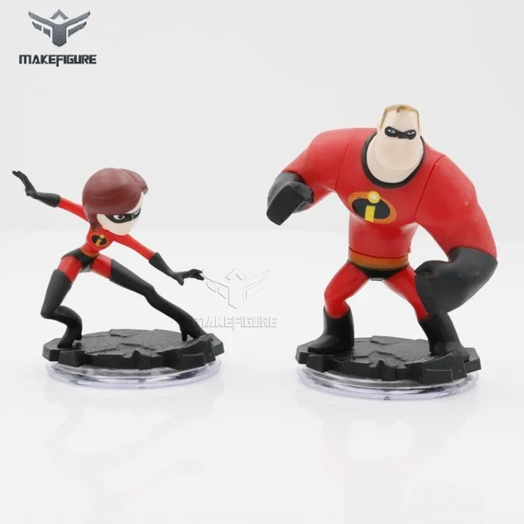 custom cartoon the incredible mini action figures, custom make cartoon super heros figurine toy, OEM PVC 3D figures