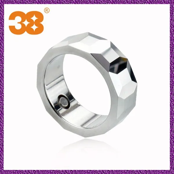 Silver Plated Stainless Steel energy powder blood pressure Rings