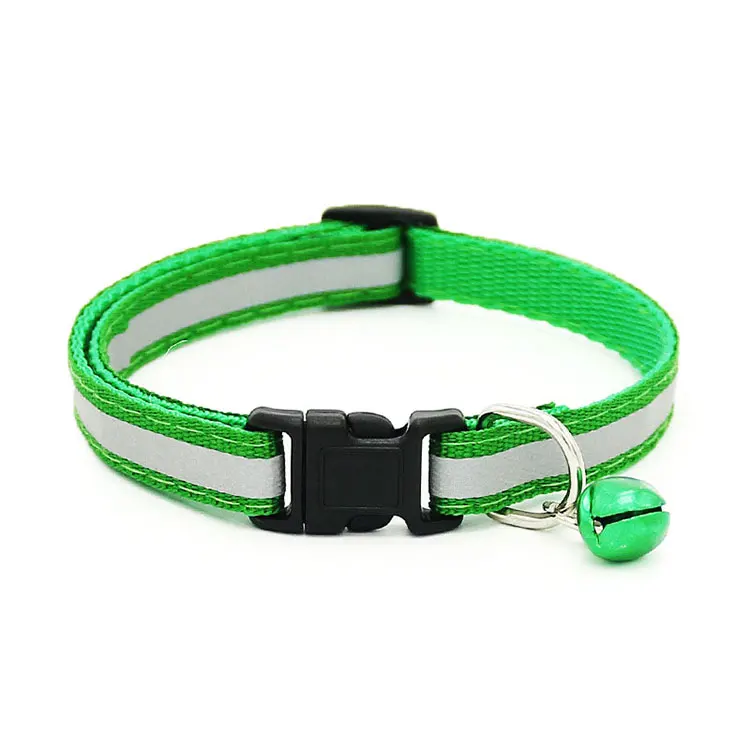 Wholesale 1.0cm cheap 12 colors basic small dog cat collar reflective