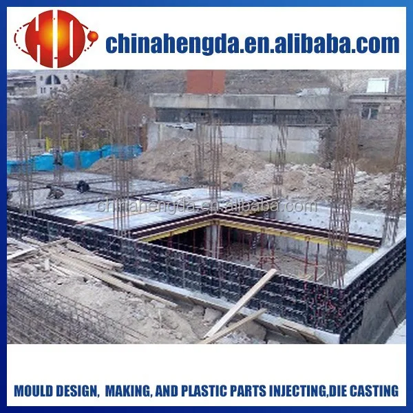 wall system, plastic formwork system, plastic construction coumn formwork