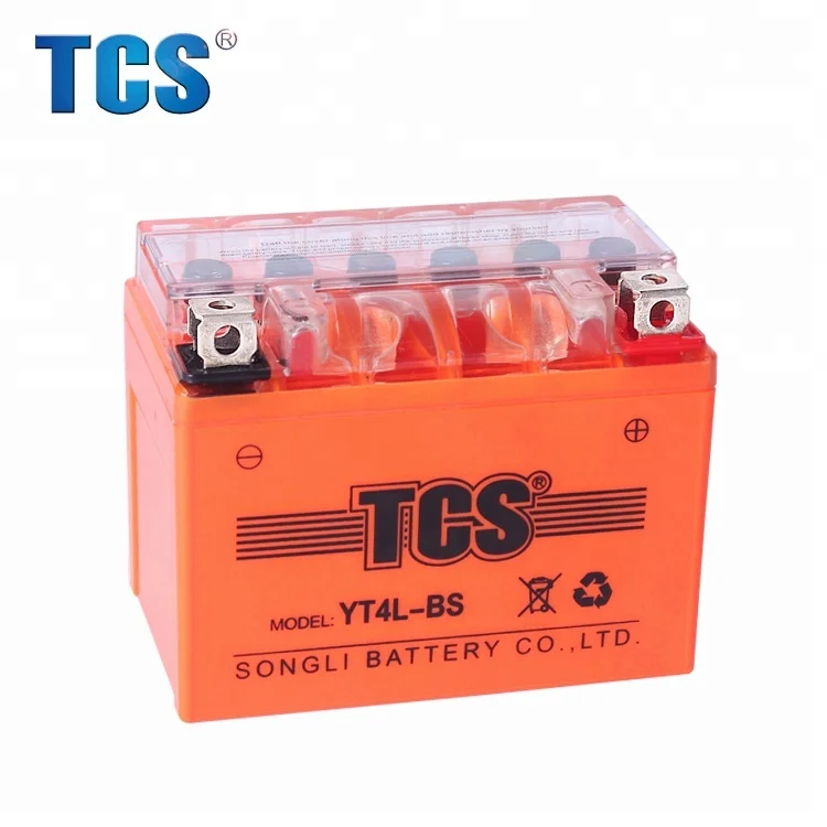 TCS brand 12N4 AH motorcycle battery YT4L-BS