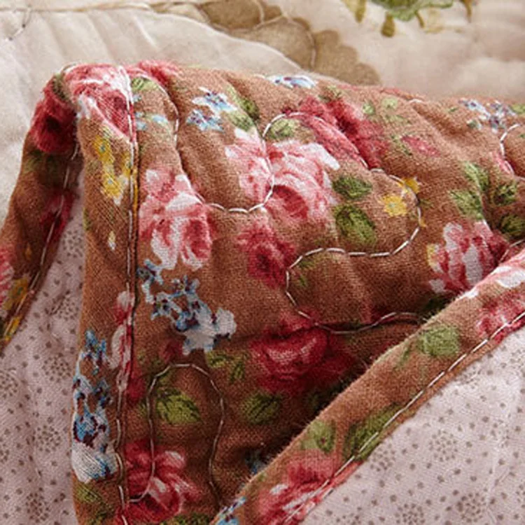 Red bed cover three pieces American village quilted quilt washable autumn/winter quilt