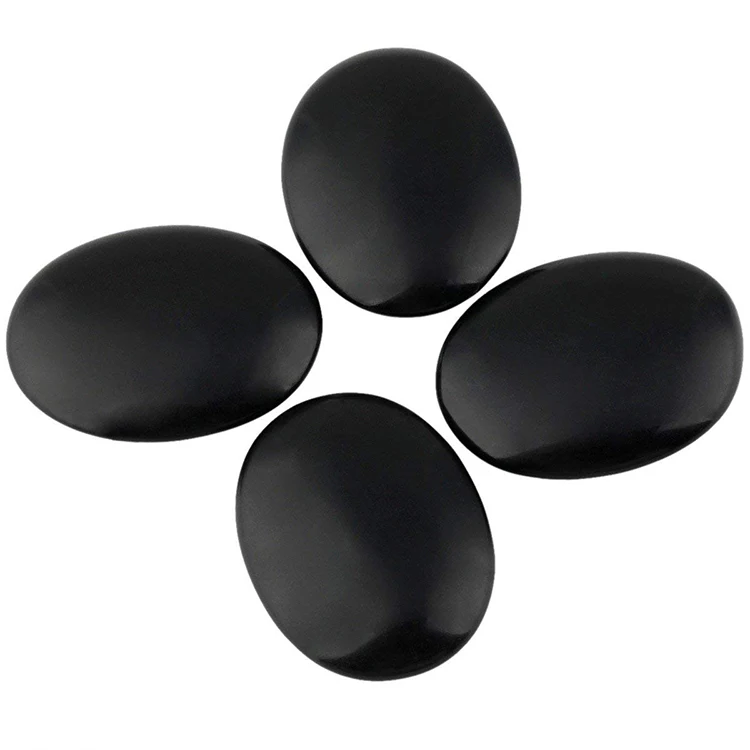 Amazon Health and Fitness massage stone, Large Black Basalt Hot lava Stone Set  for Spas Massage Therapy Relaxation
