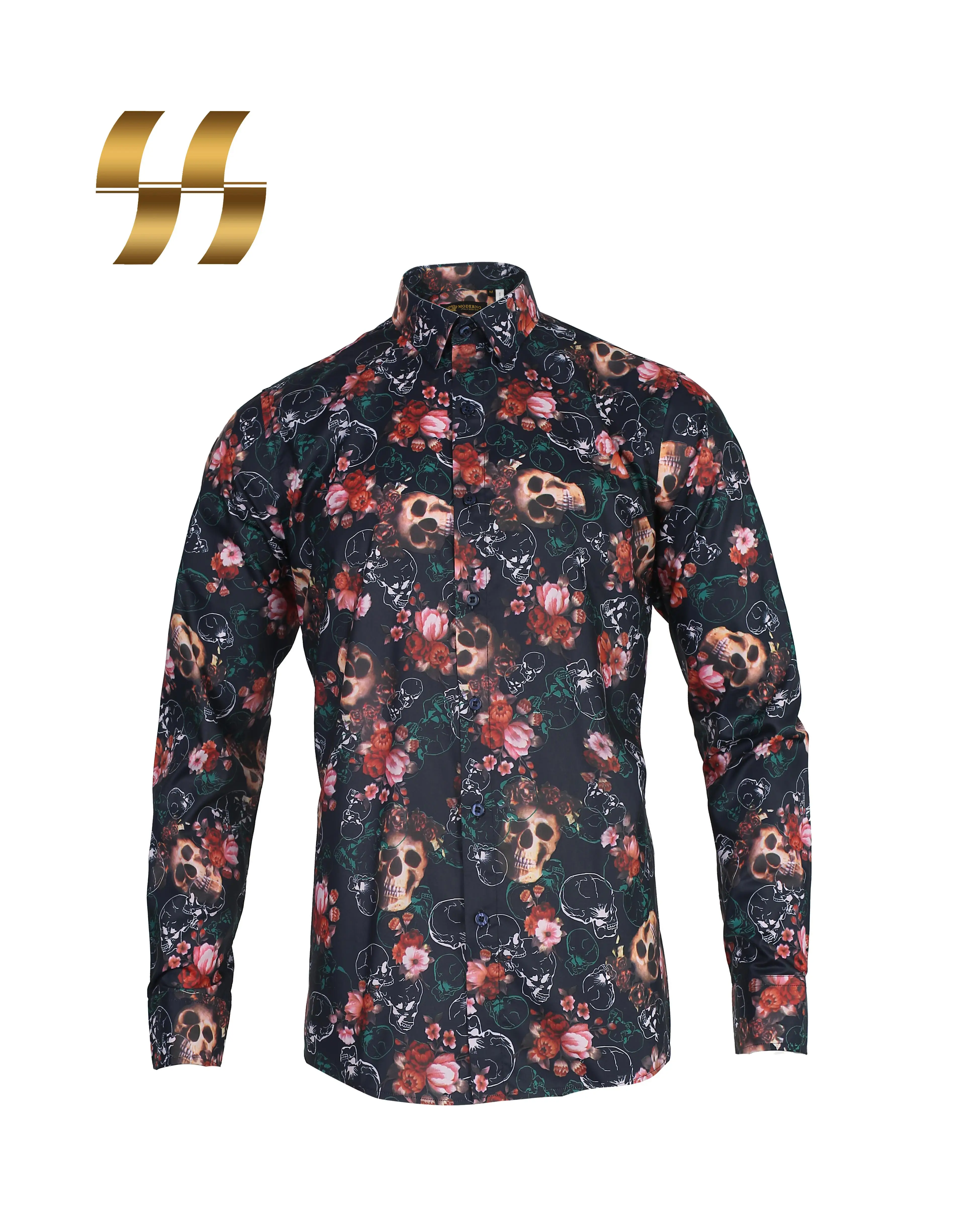 
latest shirt designs for men factory supplier custom fancy hawaiian printed 100% polyester shirts men 