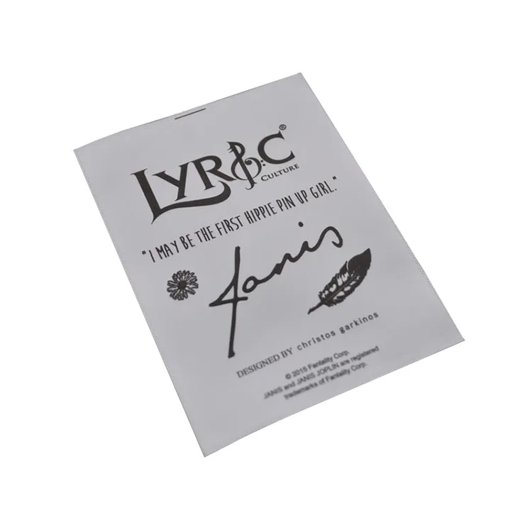 Printed Tyvek Paper clothing label for wash