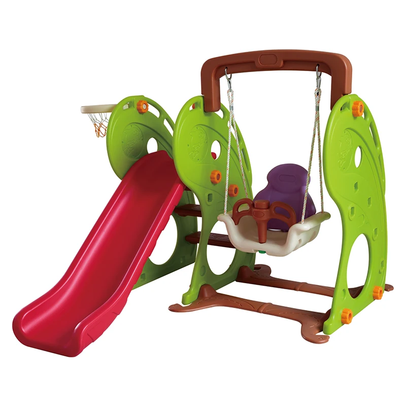 
Modern Various Color Indoor Plastic Slide Swing Set 