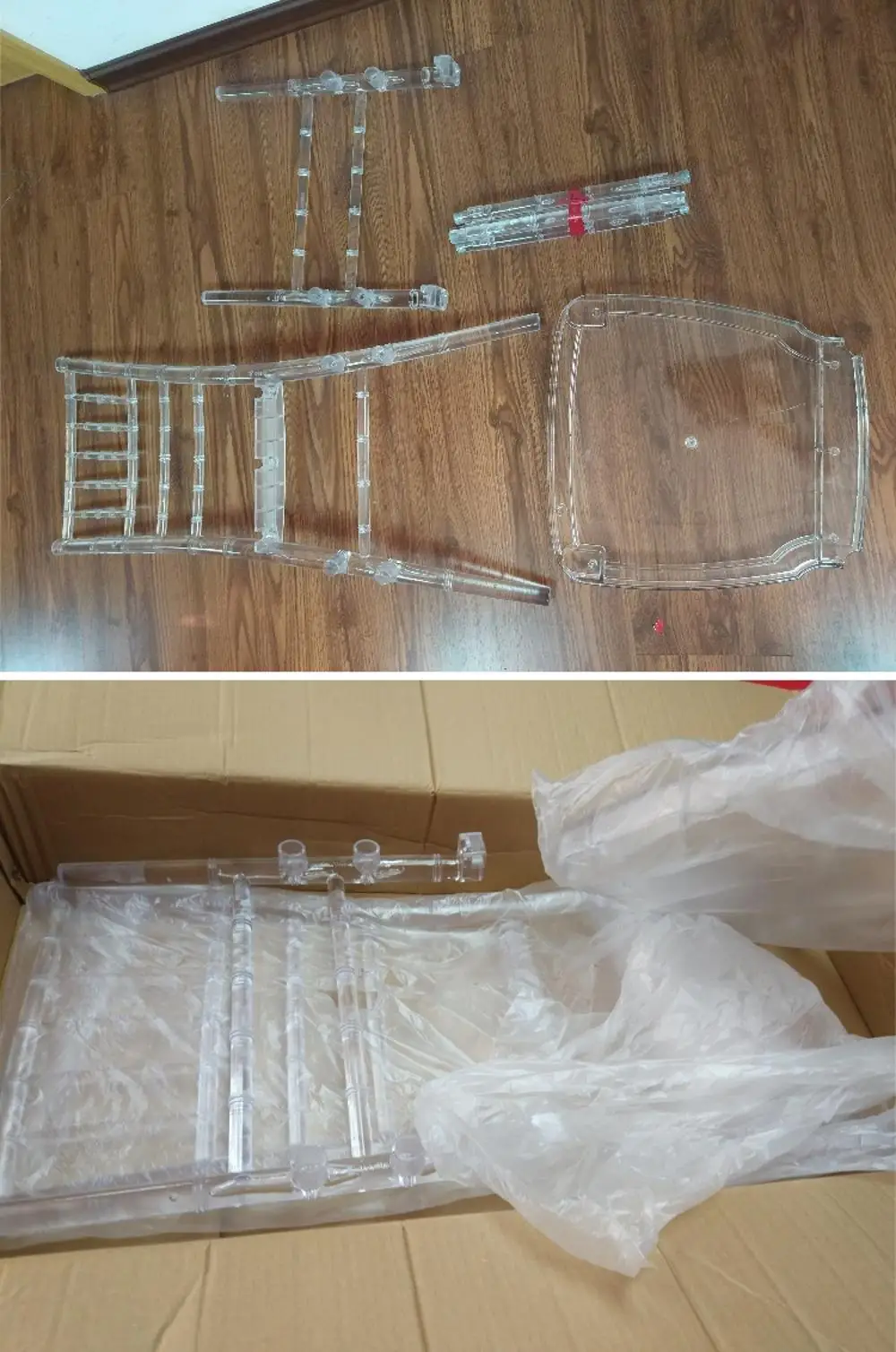ZY23330 Wholesale wedding transparent plastic acrylic chiavari chairs