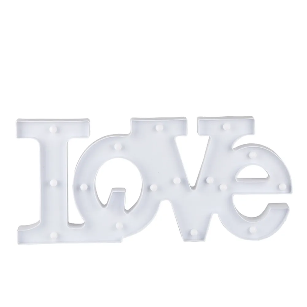 Battery Operated desktop lamp table marquee lamp 3D LOVE letter night lamp electronic led sign for party Christmas