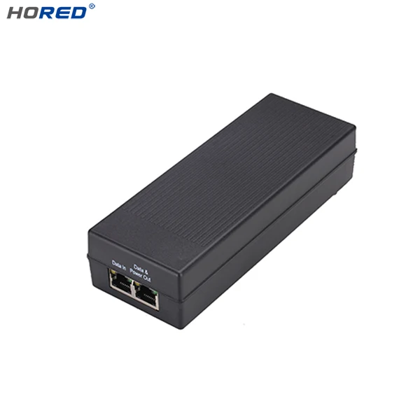 
48v IEEE802.3 af/at standard compliant Gigabit 30W PoE Injector 