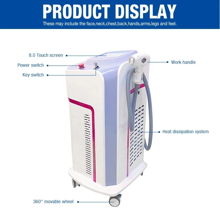
808nm diode laser hair removal machine /diode laser hair device / diode laser alexandrite laser 