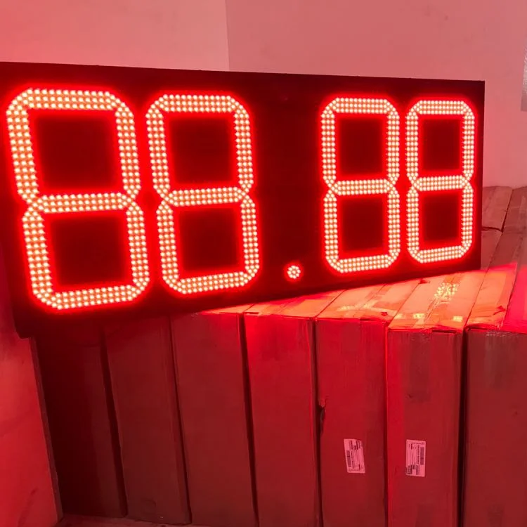 Pylon Sign For Station Red Gas Price Led Display