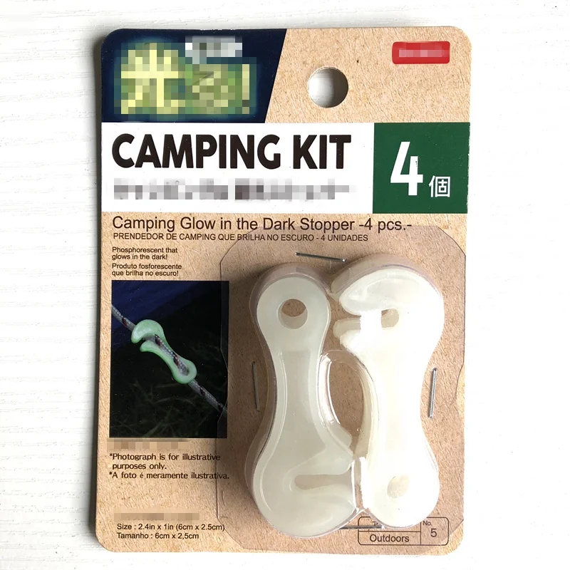 Glow in the dark steel tent pegs for outdoor camping