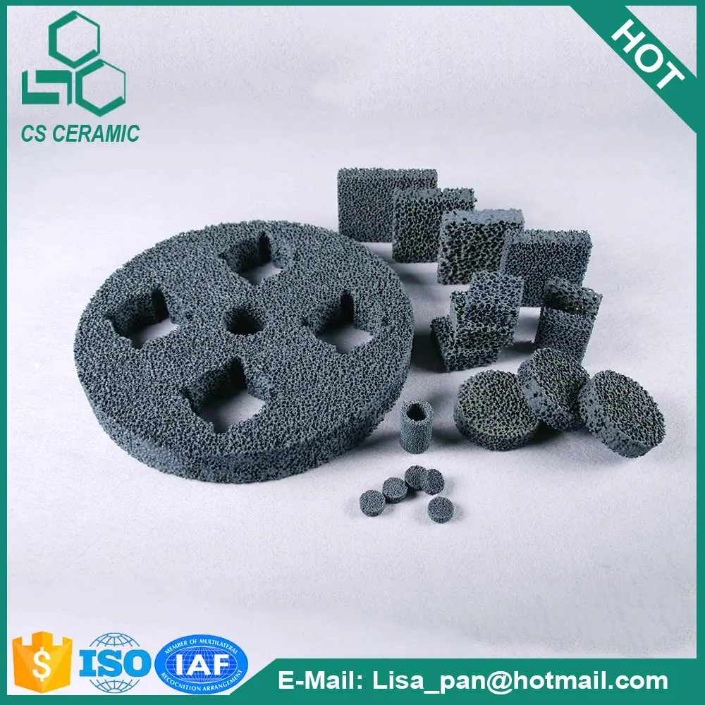 Карбид кремния керамический фильтр пены для удаления примесей из чугуна жидкости