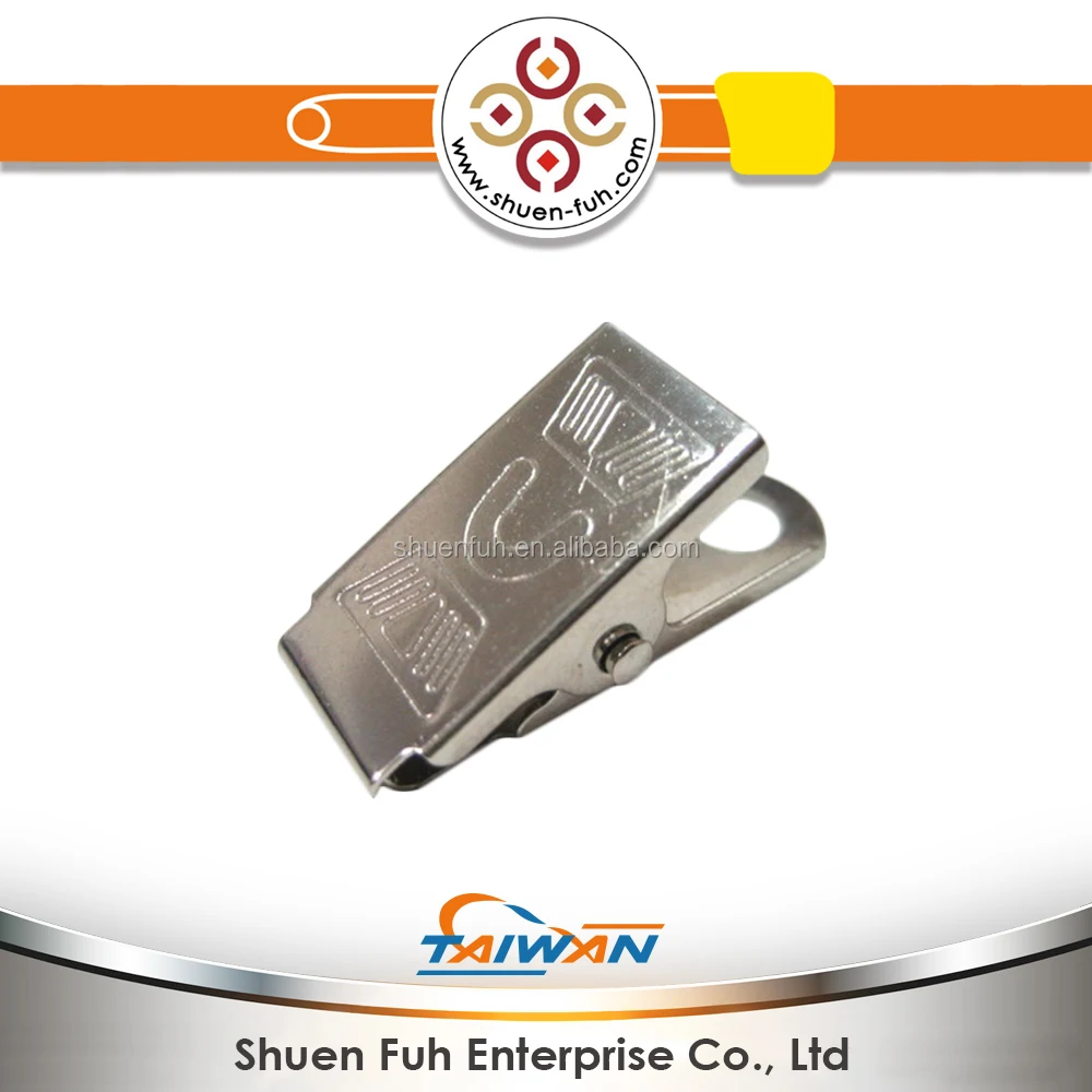 SG- Very popular cheap badge plastic clip & metal clip