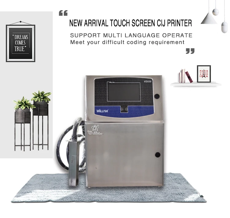 Factory Direct Sale Cij Industrial Continuous Small Character Inkjet Printer Automatic Cij Jet Printer