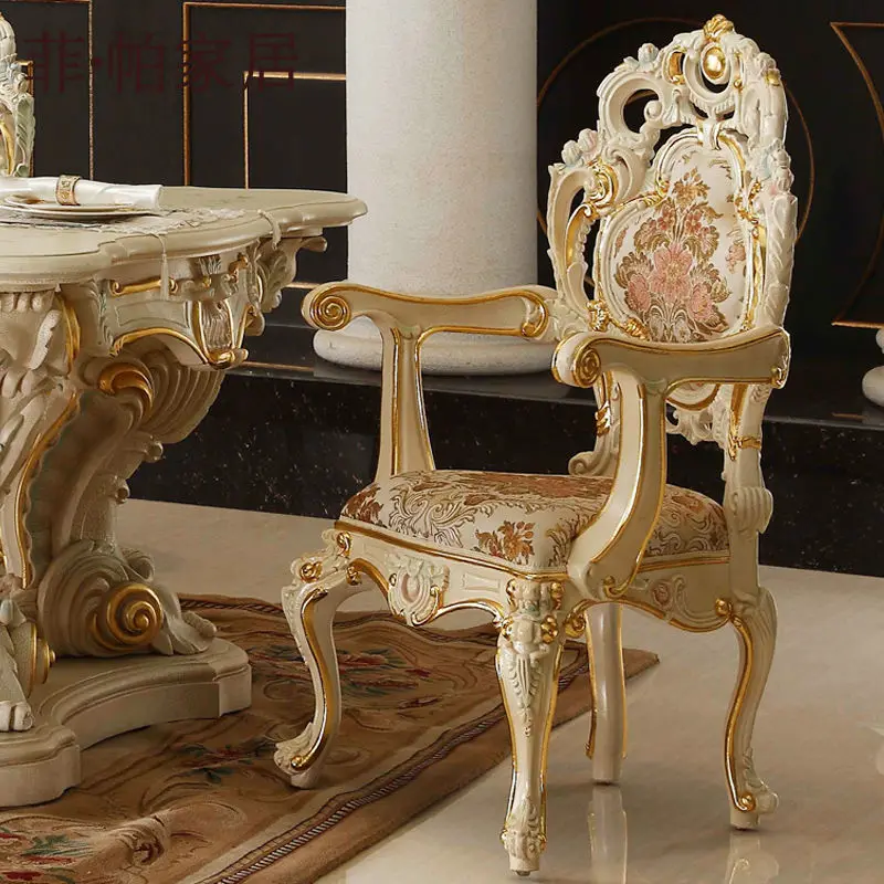 hand carved furniture - classic dining room furniture made in china armchair