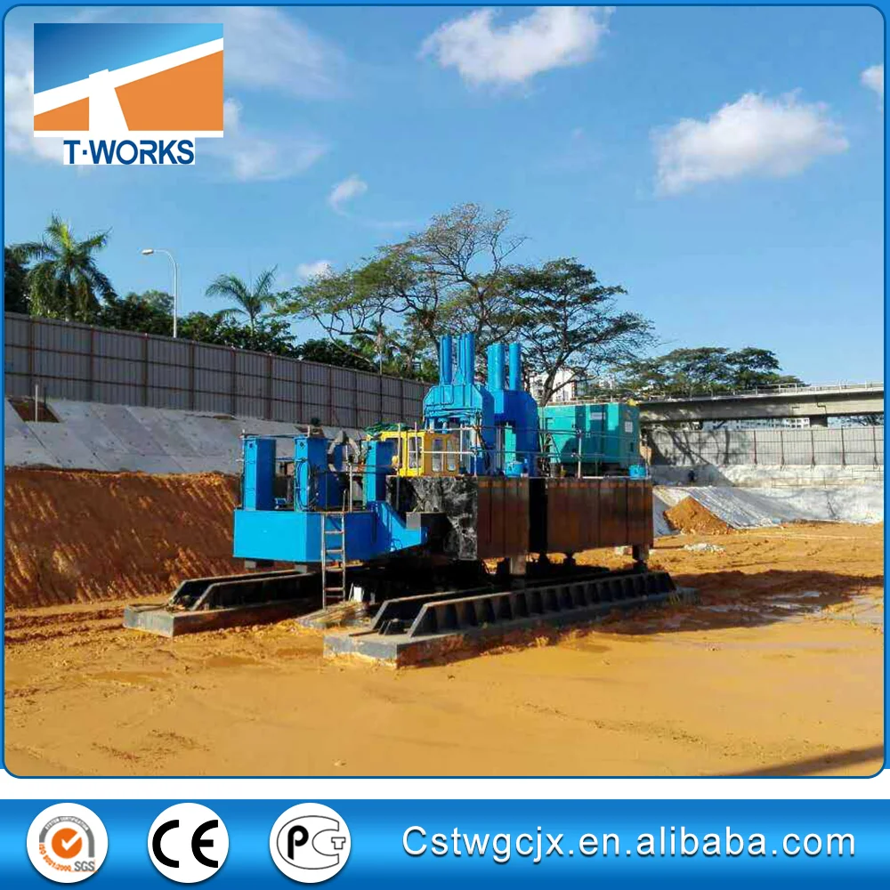 860T New Hydraulic Static Pile Driver for pressing the PHC pile for real estate or other construction foundation project