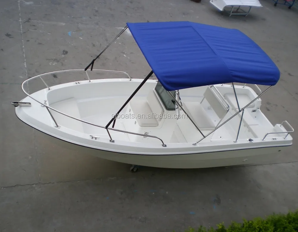 SANJ 15ft Fiberglass high speed small sport boat runabout Fishing factory fiberglass hull material for sale