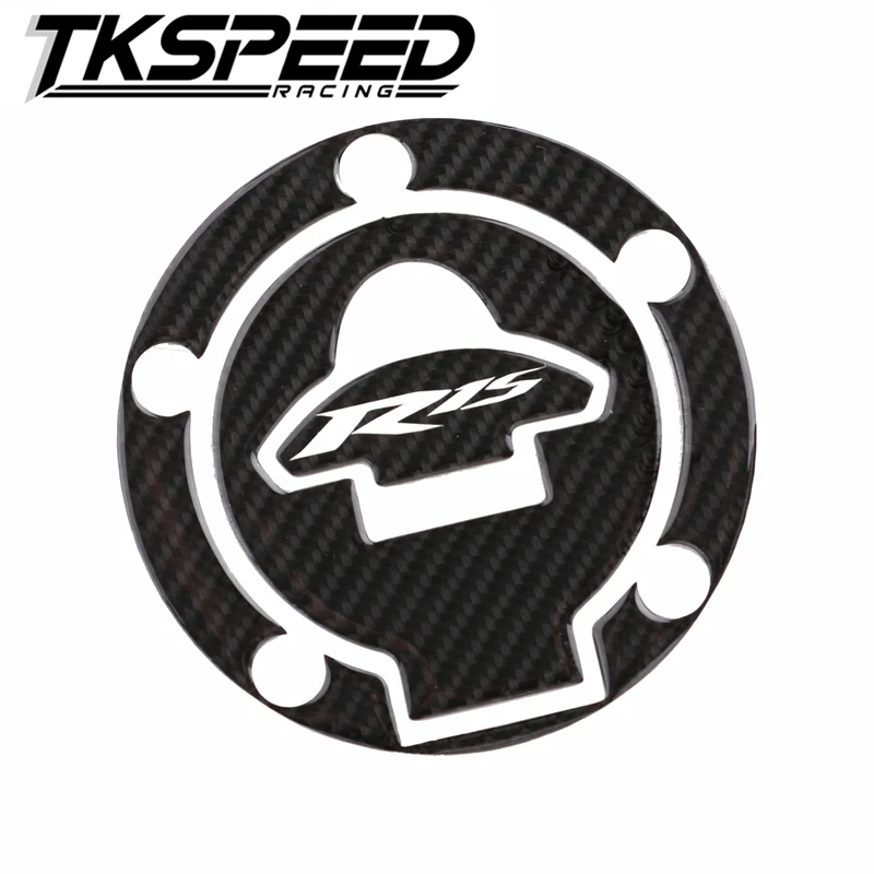 
Motorcycle Accessories 3D Carbon Fiber Tank Gas Cap Pad Filler Cover Sticker Decals For YAMAHA YZF-R15 YZF R15 2011-2014 