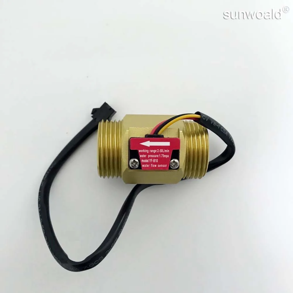 Sunwoald G1 1~30L/min Large Brass Water Turbine flow meter for water tank water pool