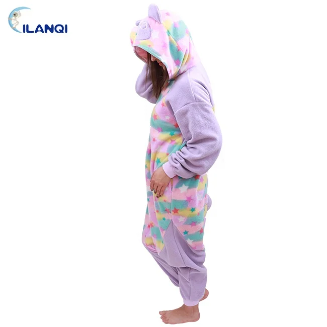 
High Quality Plus Size Polar Fleece Animal Pajamas Star Panda Onesie For Adults 