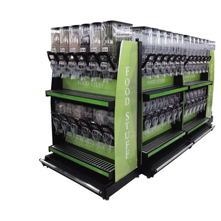 Custom supermarket high quality floor candy display shelves,candy store furniture,candy store equipment