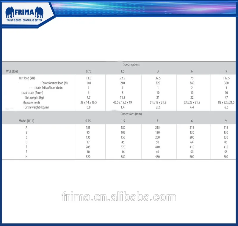 0.25 Ton Aluminium lever hoists