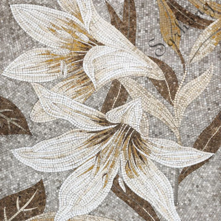 Stone water jet pattern tiles wall murals art marble mosaic