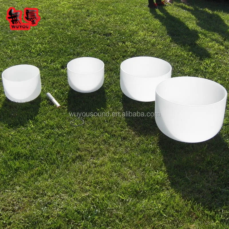 Chakra Therapy Quartz frosted Crystal singing bowl