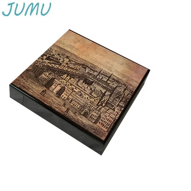arabic style wooden date box for 24 pcs date with picture
