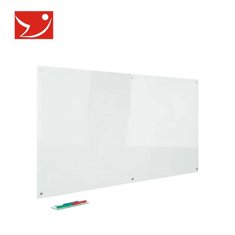 
4 mm tempered glass drawing notice board with magnetic 