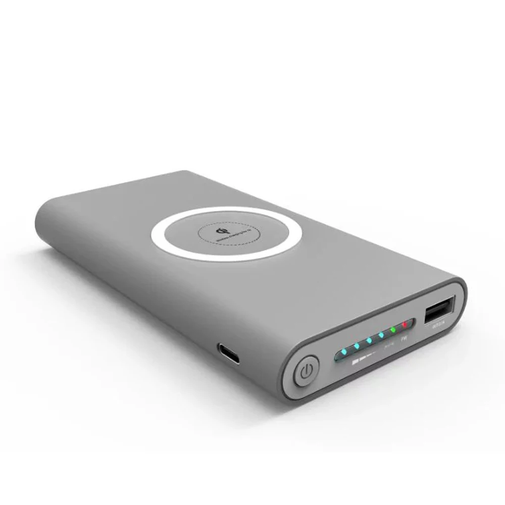 2018 трендовые Горячие Продукты QI Беспроводное зарядное устройство Power Bank 10000 мАч