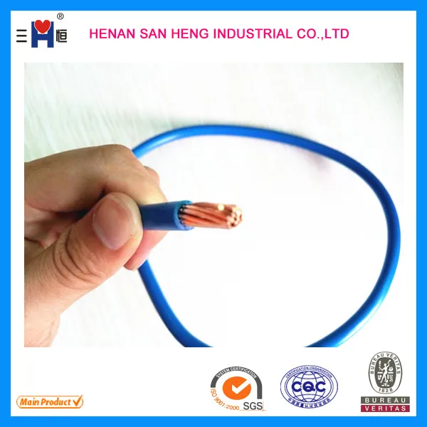 Single core PVC insulated copper wire for low voltage indoor use