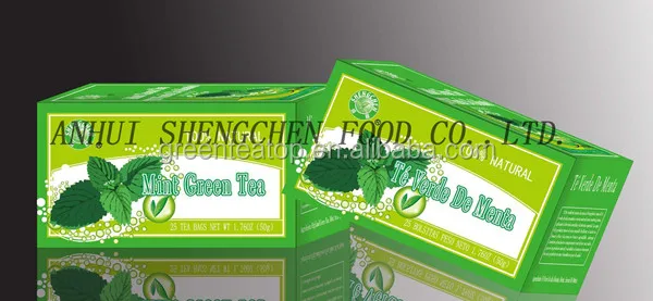 Anhui shengchen China Pure Mint Green Tea 2g*20 bags / The hot tea in winter Green Tea Bag with mint