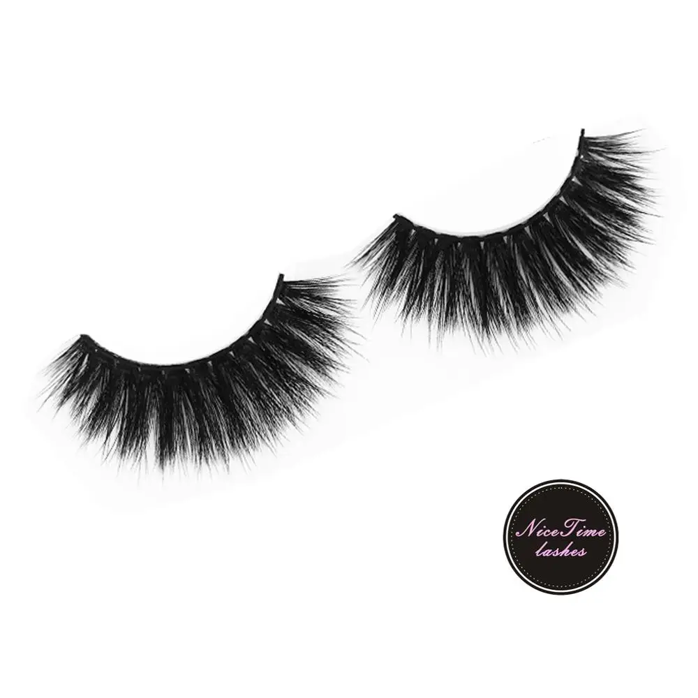 Hand made eyelashes box private label makeup eyelashes 3d extention mink 5 pairs  wholesale siberian  3d mink eyelashes