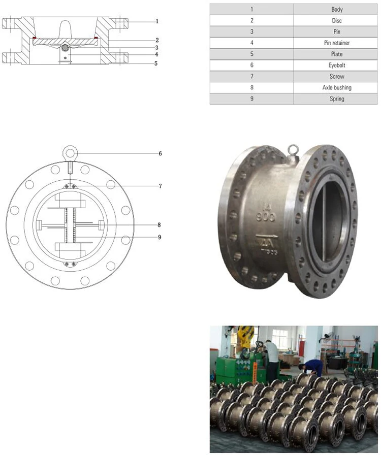 
WZLD High Pressure AP1598 Carbon Steel 150Lb 6 Inch Flanged Wafer Check Valve Price 