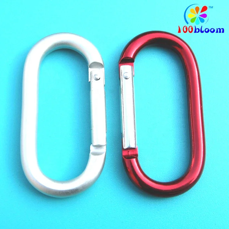 
Factory supply 5cm aluminum racetrack carabiner hook as bag accessories or parts 