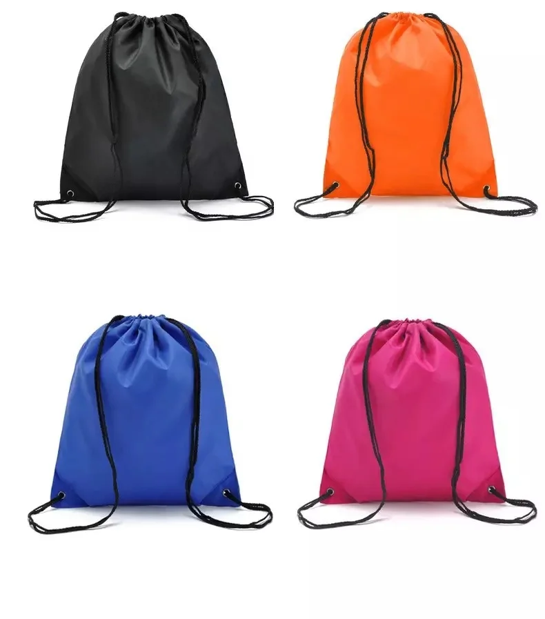 Custom large kids draw string backpack promotional sports draw string bag with printed logo