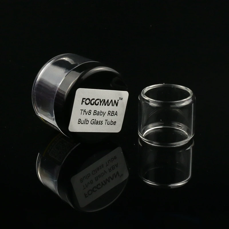 
Foggyman electronic cigarette straight and bulb Pyrex replacement glass tube for TFV8 BABY RBA tank 