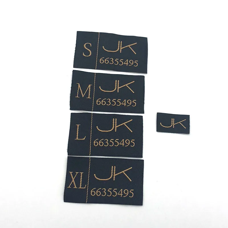 Popular Design Custom Private Main Label Size Label for Clothes Embroidery Woven Label