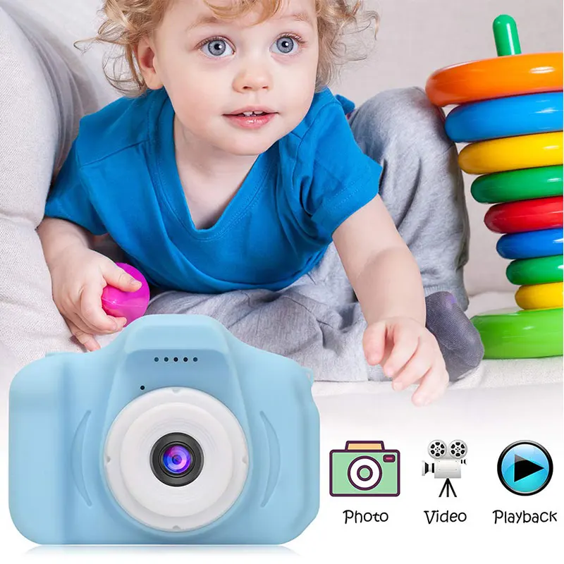 Hot Kids Digital Toy Camera HD Video Shockproof Mini Cameras with Gift for 4-10 Years Old Girls Boys