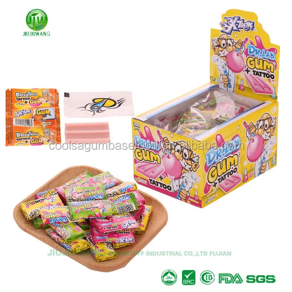 Jjw 5 г орбитальная татуировки жевательная резинка в коробке упаковки